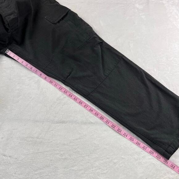 Vintage Cargo Military Pants Button Fly Men's Size Large 35-39 Black - Picture 6 of 10